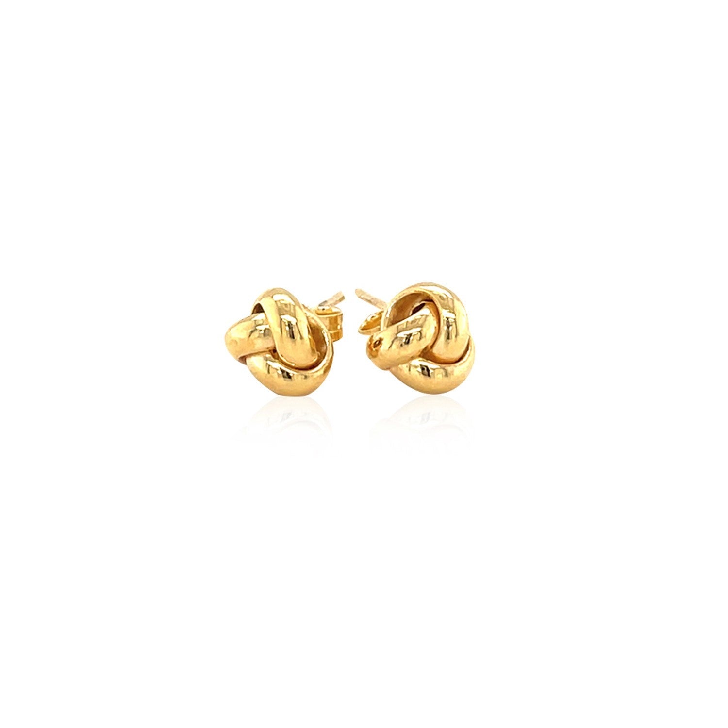 10k Yellow Gold Love Knot Stud Earrings by Bids.com