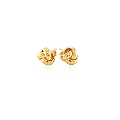 10k Yellow Gold Love Knot Stud Earrings by Bids.com