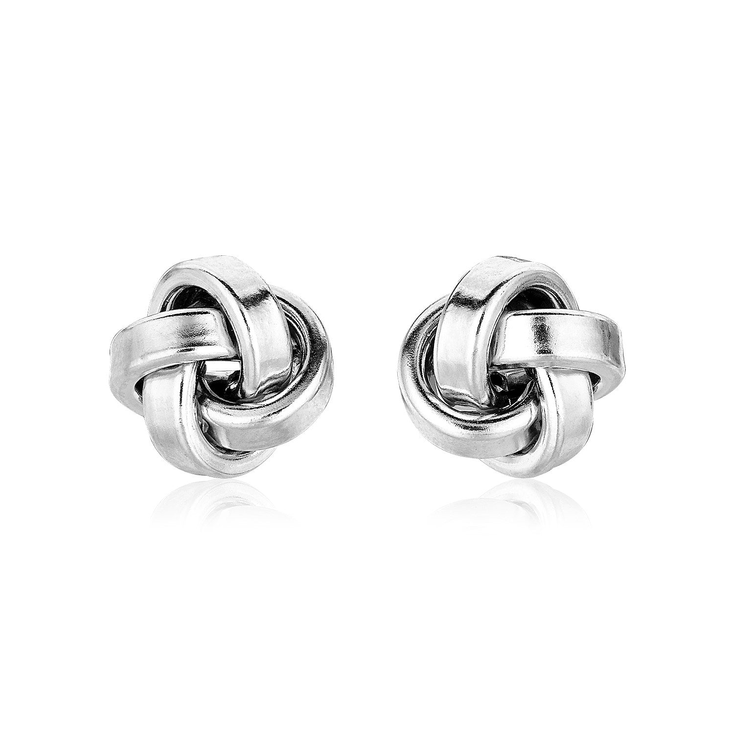 Sterling Silver Polished Love Knot Earrings(10mm) - DestGlow