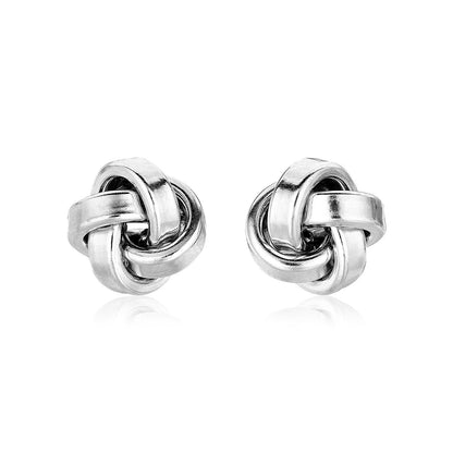 Sterling Silver Polished Love Knot Earrings by Bids.com
