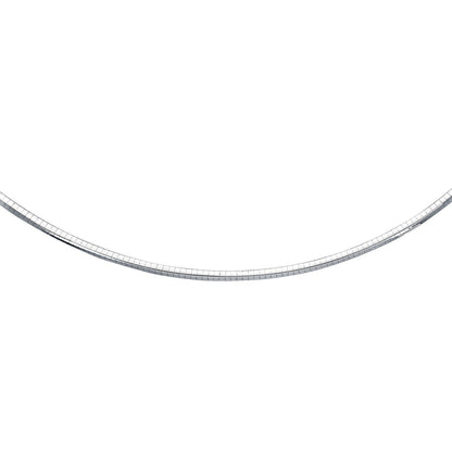 Sterling Silver Classic Omega Chain Necklace (4.0mm) - DestGlow