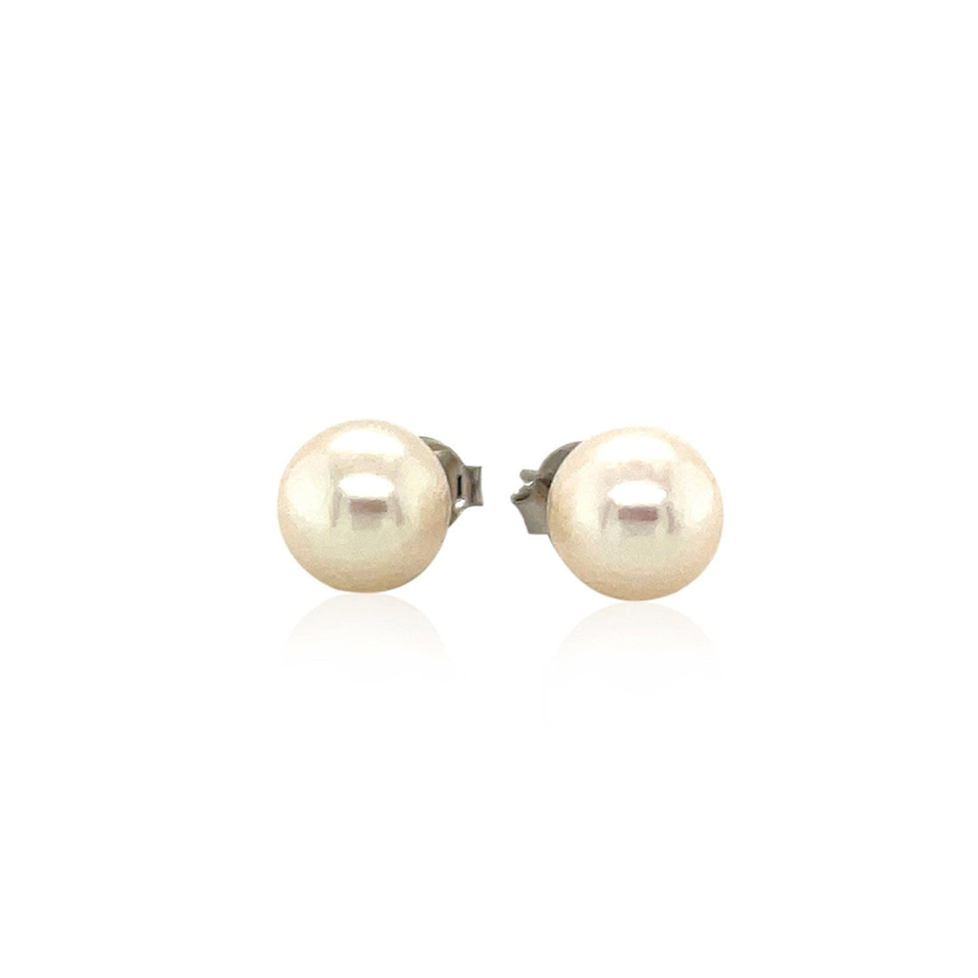 Freshwater Pearl Earrings in Sterling Silver(8mm) - DestGlow