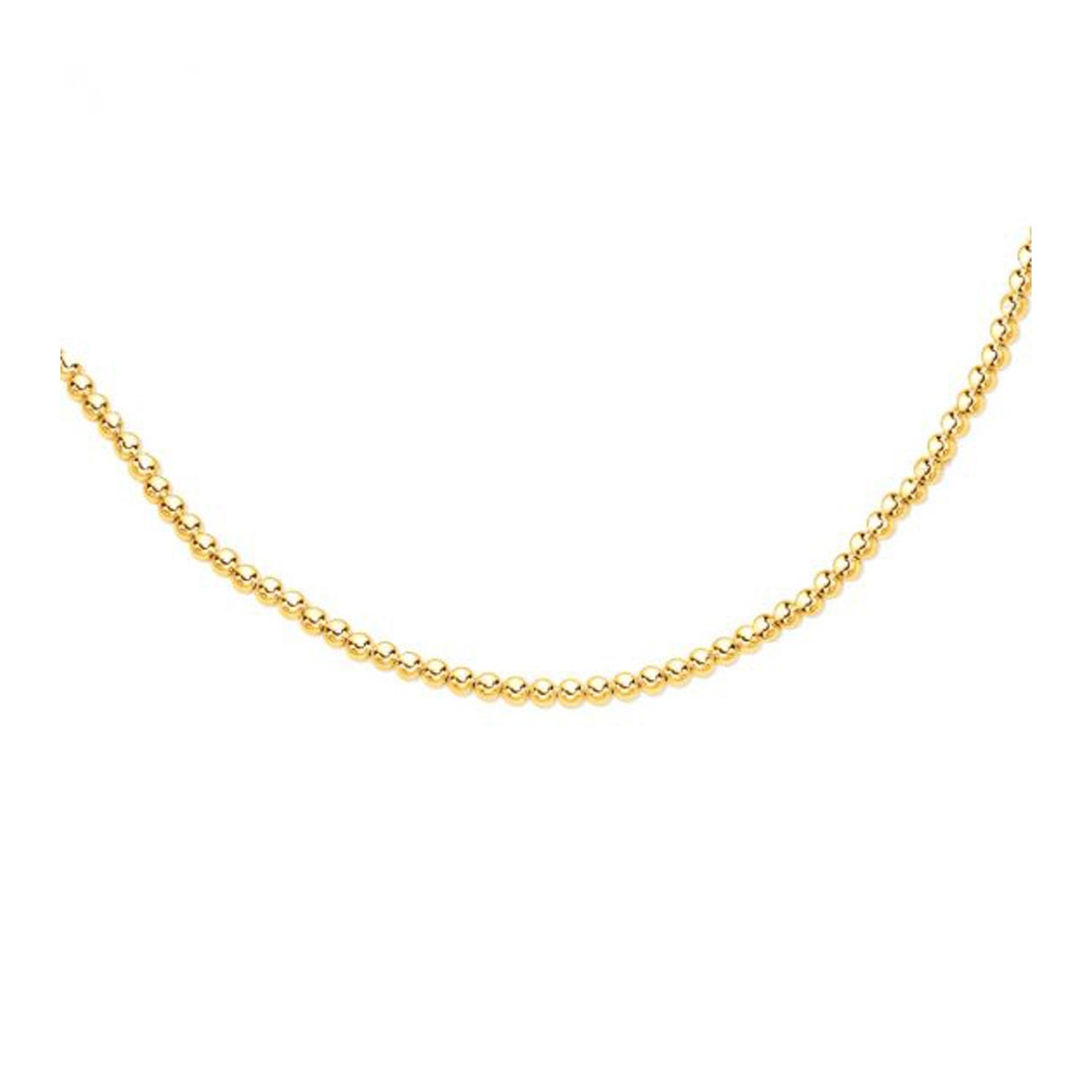 14k Yellow Gold Bead Chain (6mm)  DestGlow
