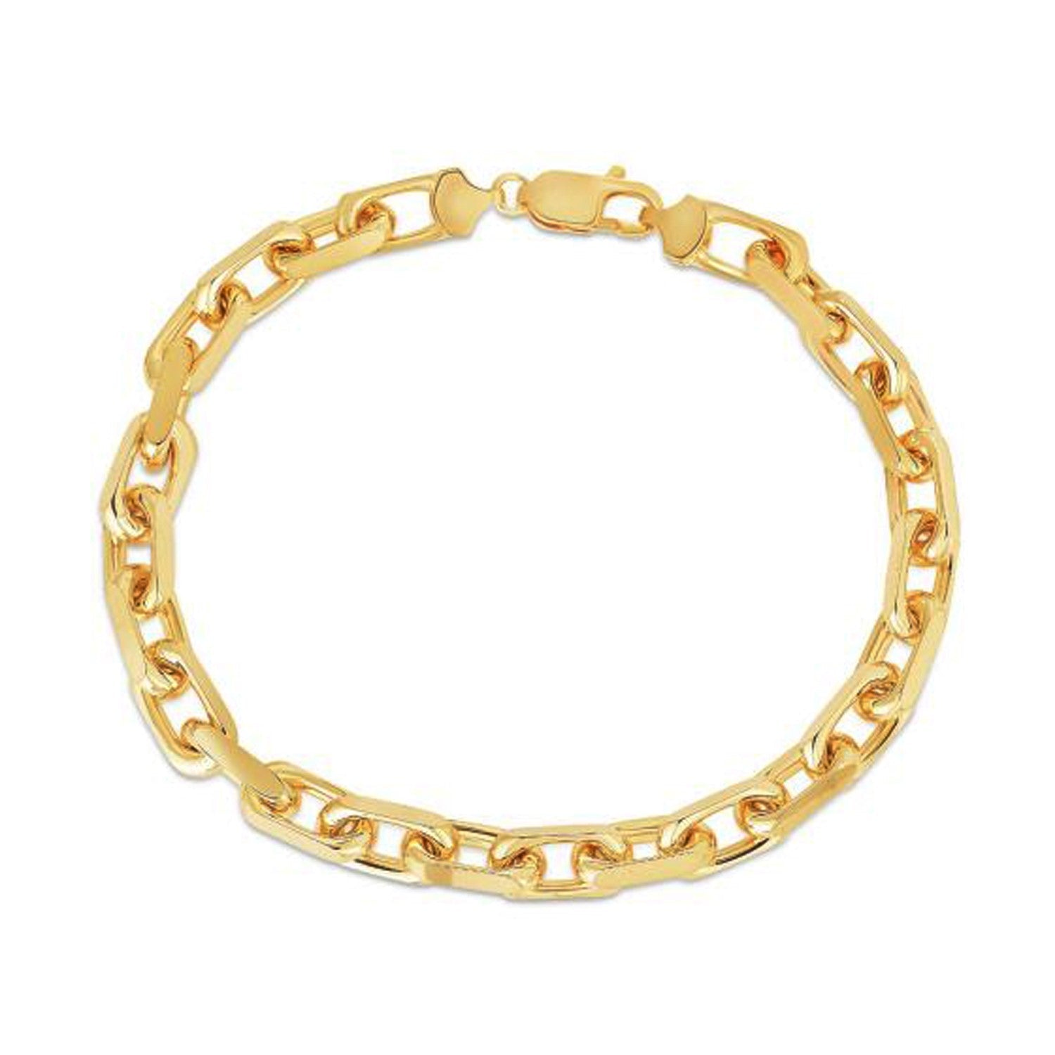 14k Yellow Gold French Cable Chain Bracelet (6.10 mm) by Bids.com
