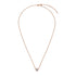 14k Rose Gold 17 inch Necklace with Round White Topaz 