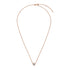 14k Rose Gold 17 inch Necklace with Round White Topaz by Avera Group