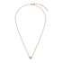 14k Rose Gold 17 inch Necklace with Round White Topaz - necklaces