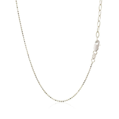 14k White Gold Necklace with Round Diamond Charms by Bids.com