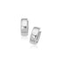 14k White Gold Snuggable Hoop Earrings 