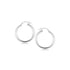Sterling Silver Rhodium Plated Polished Look Hoop Earrings (3x25mm) by Avera Group