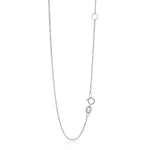 14k White Gold Adjustable Cable Chain (1.10 mm) - necklaces