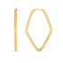 14k Yellow Gold Endless Marquise Hoops - accessories