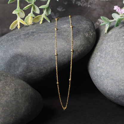 Bead Links Saturn Chain in 14k Yellow Gold (3.5mm) by Bids.com