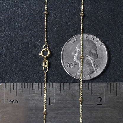 Bead Links Saturn Chain in 14k Yellow Gold (3.5mm) by Bids.com