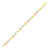 14k Tri Color Gold Mariner Link Bracelet (4.90 mm) 