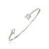 Sterling Silver Polished Arrow Cuff Bangle - DestGlow