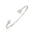 Sterling Silver Polished Arrow Cuff Bangle (3.00 mm) by Avera Group