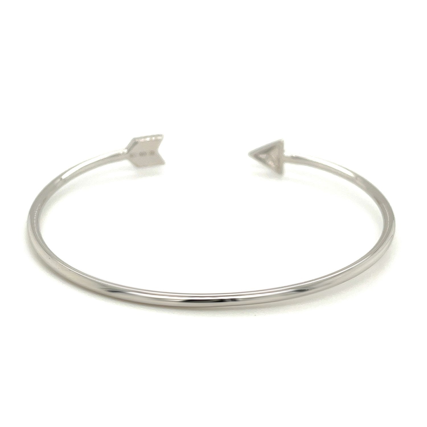 Sterling Silver Polished Arrow Cuff Bangle (3.00 mm) - DestGlow