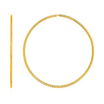 Large Endless Hoop Earrings in 14k Yellow Gold(1.2x50mm) - DestGlow