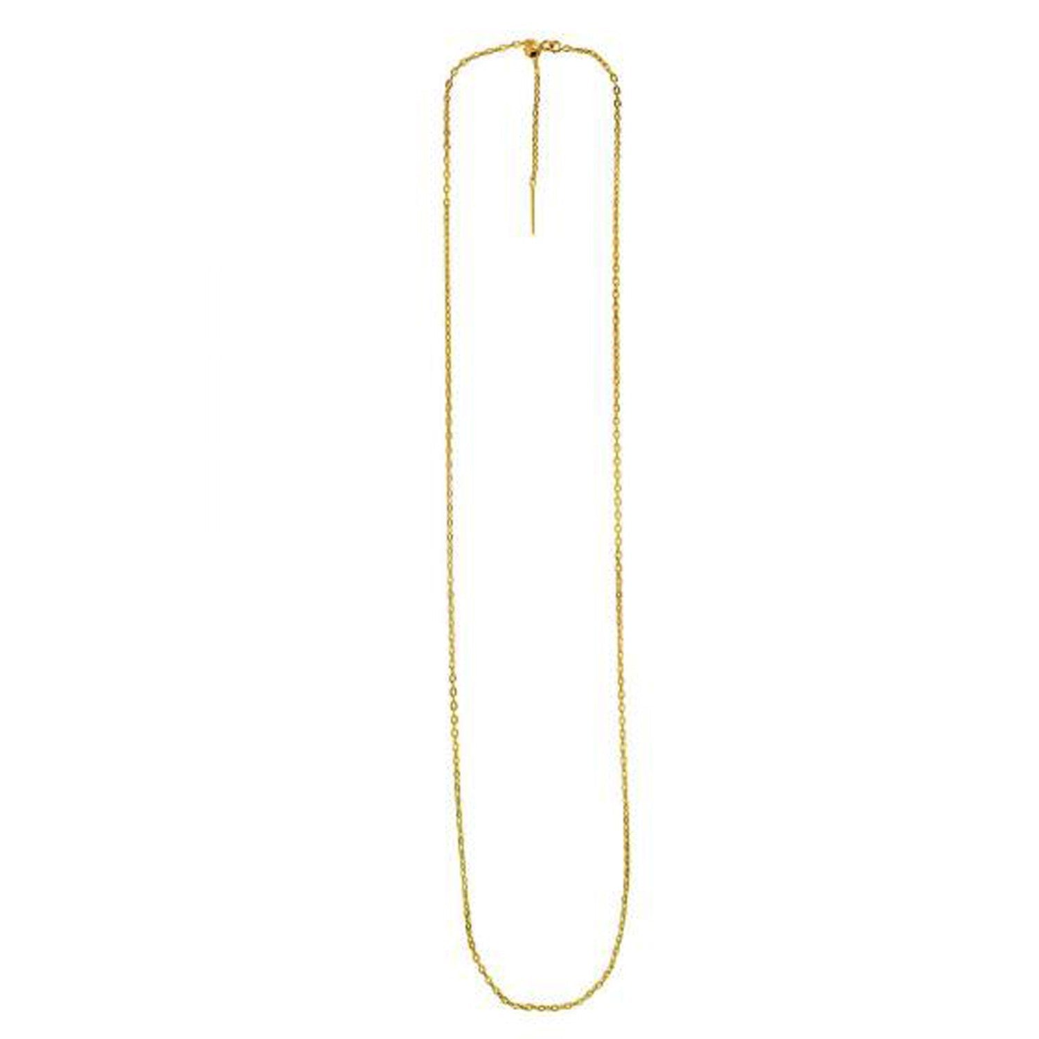 Endless Adjustable Cable Chain in 14k Yellow Gold (1.70 mm) by Bids.com