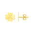 14K Yellow Gold Four Leaf Clover Earrings - accessories