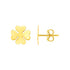 14K Yellow Gold Four Leaf Clover Earrings by Avera Group