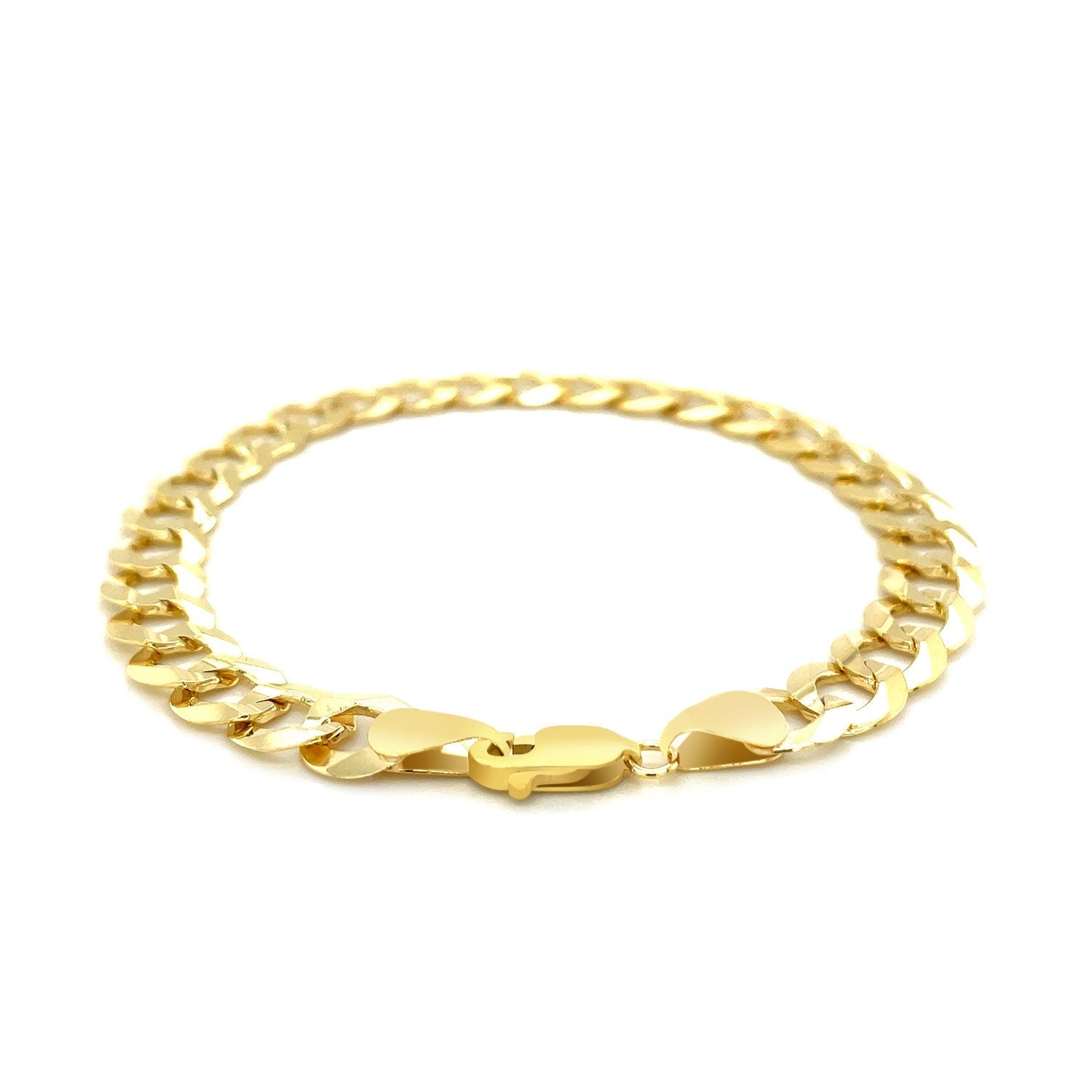 8.2mm 10k Yellow Gold Curb Bracelet by Bids.com