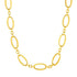 14k Yellow Gold Necklace with Polished Oval Links 
