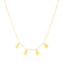 14k Yellow Gold Love Necklace with Circle Drops - necklaces