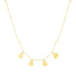 14k Yellow Gold Love Necklace with Circle Drops 