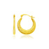 14k Yellow Gold Graduated Round Textured Hoop Earrings - earrings