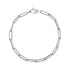 14K White Gold Bold Paperclip Chain Bracelet 