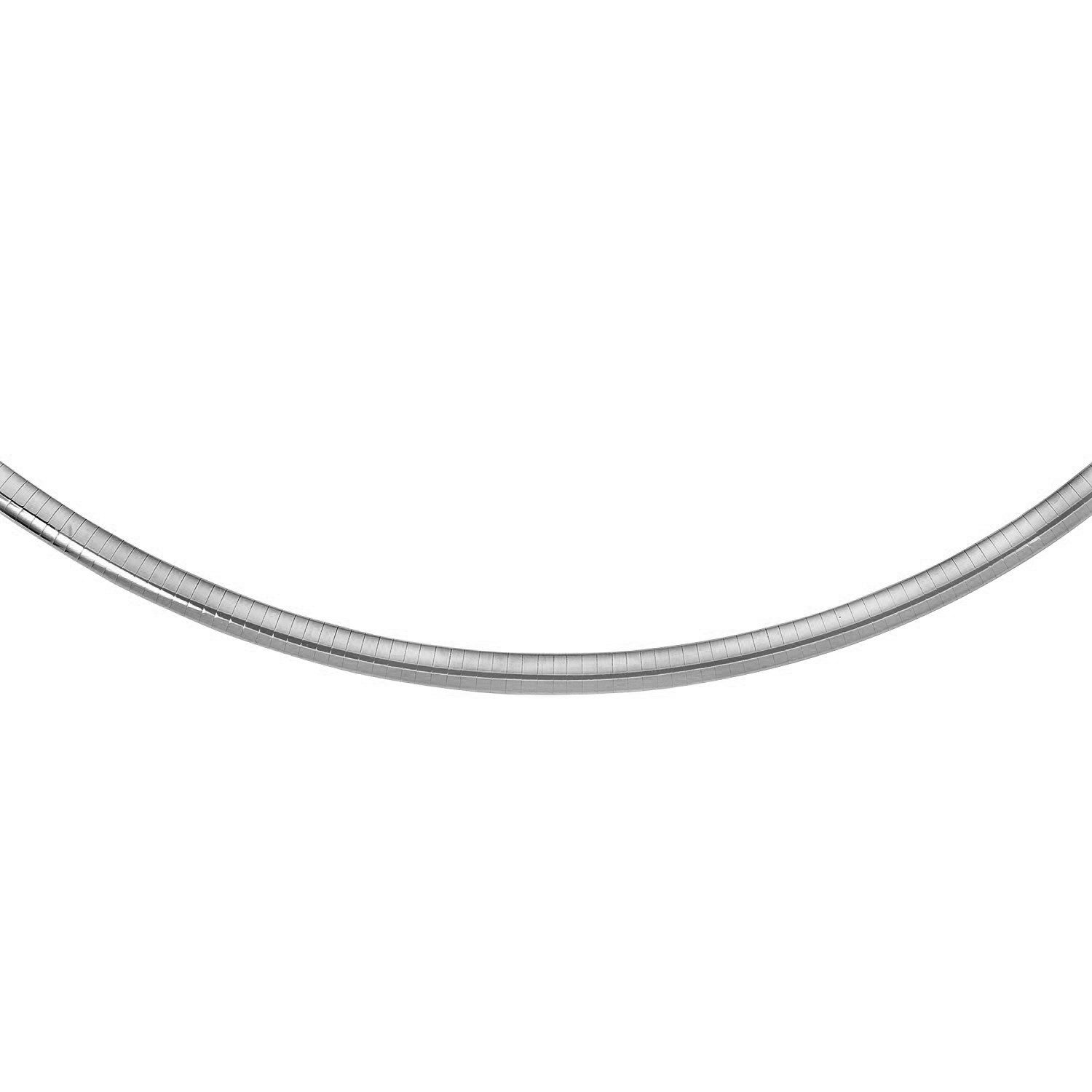 Sterling Silver Classic Omega Chain Necklace (6.0mm) by Avera Group
