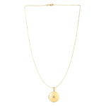 14k Yellow Gold Round North Star Locket Necklace