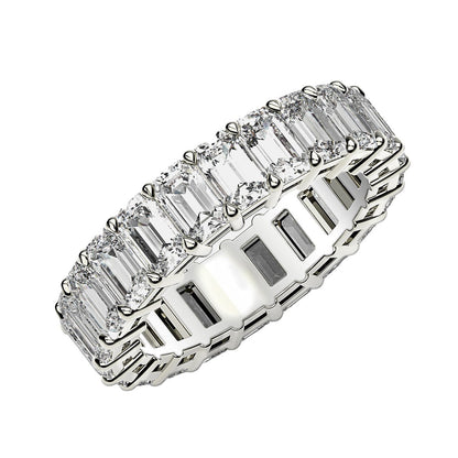 Emerald Cut Lab Grown Diamond Eternity Ring in 14k White Gold (2 cttw FG/VS2)  DestGlow