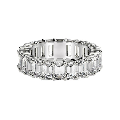 Emerald Cut Lab Grown Diamond Eternity Ring in 14k White Gold (2 cttw FG/VS2)  DestGlow