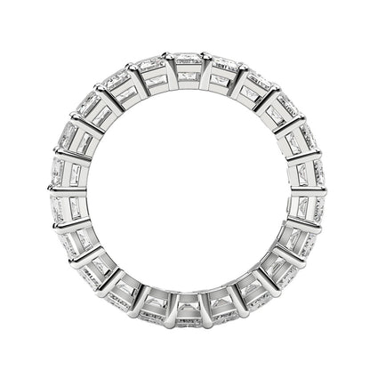 Emerald Cut Lab Grown Diamond Eternity Ring in 14k White Gold (2 cttw FG/VS2)  DestGlow