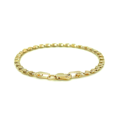 2.9mm 14k Yellow Gold Heart Anklet 