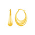 14k Yellow Gold Polished Puffed Hoop Earrings - earrings