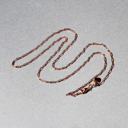14k Rose Gold Adjustable Paperclip Chain (1.50 mm) - DestGlow