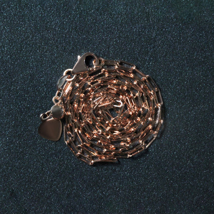 14k Rose Gold Adjustable Paperclip Chain (1.50 mm) - DestGlow