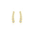 14k Yellow Gold Graduated Circles Climber Post Earrings with Cubic Zirconias - accessories