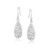 Sterling Silver Teardrop Filigree Style Drop Earrings 