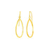14k Yellow Gold Earrings with Polished Open Teardrop Dangles by Avera Group