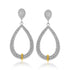 18k Yellow Gold & Sterling Silver Diamond Accented Graduated Popcorn Earrings - DestGlow
