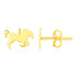 14K Yellow Gold Horse Earrings - accessories