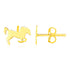 14K Yellow Gold Horse Earrings 