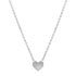 14k White Gold Polished Mini Heart Necklace - necklaces