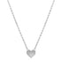 14k White Gold Polished Mini Heart Necklace by Avera Group