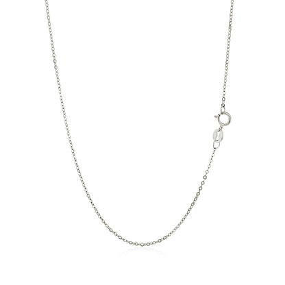 14k White Gold Polished Mini Heart Necklace - DestGlow